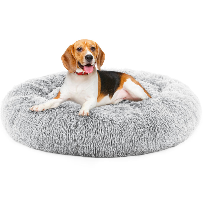 Fluffy Round Pet Bed for Cats and Small Dogs