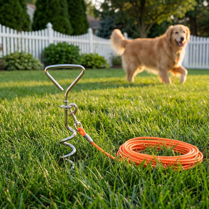 30 ft Dog Tie-Out Cable with Ground Stake